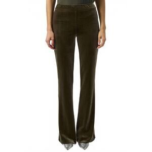 NEW JOSEPH RIBKOFF velvet flared pull on pant in khaki